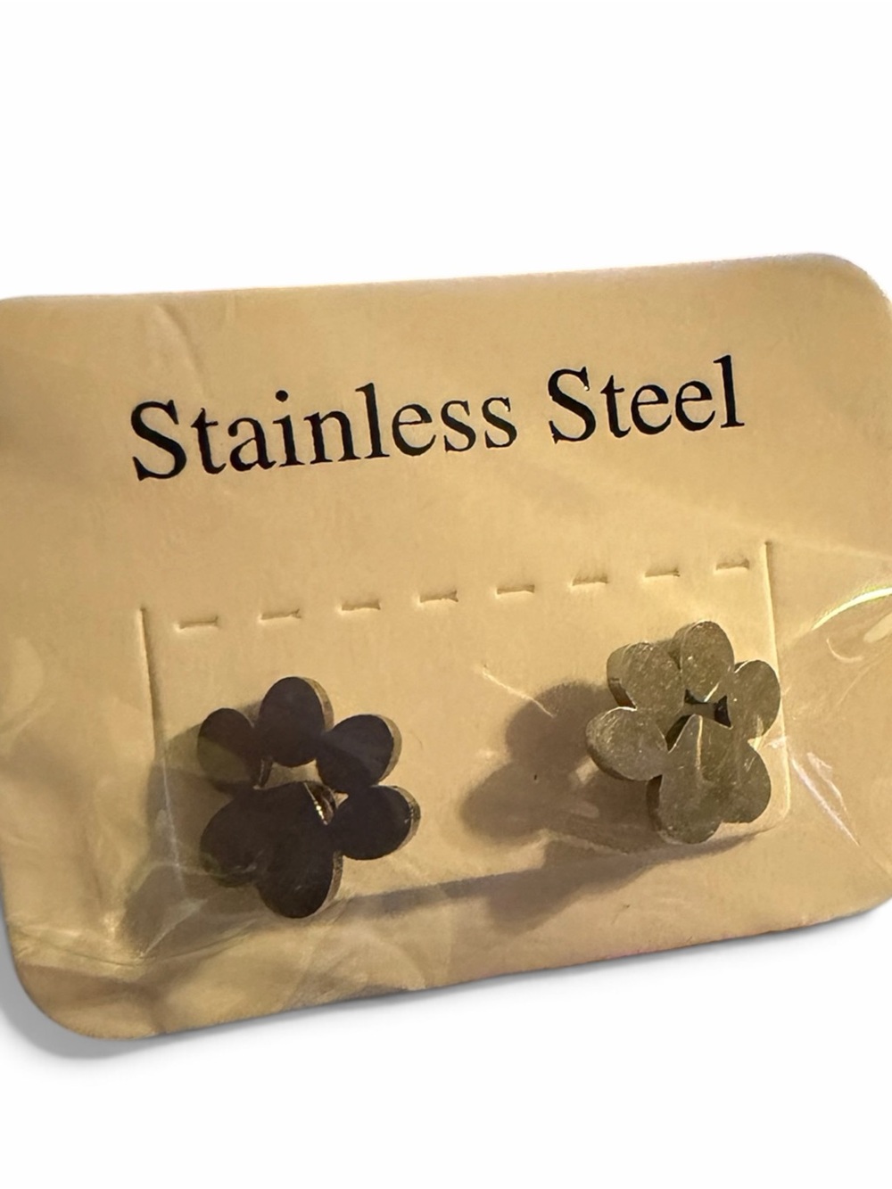 Flower Stud Earrings - silver